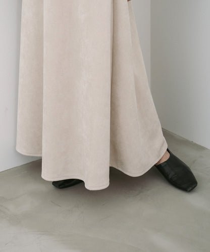 【選べる２タイプ】スウェードロングスカート