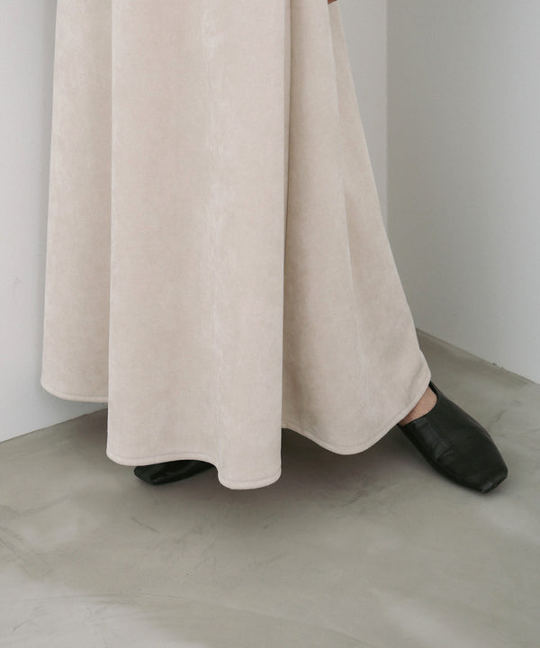 【選べる２タイプ】スウェードロングスカート
