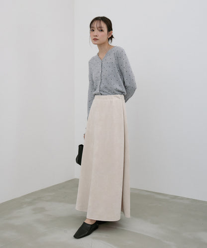 【選べる２タイプ】スウェードロングスカート