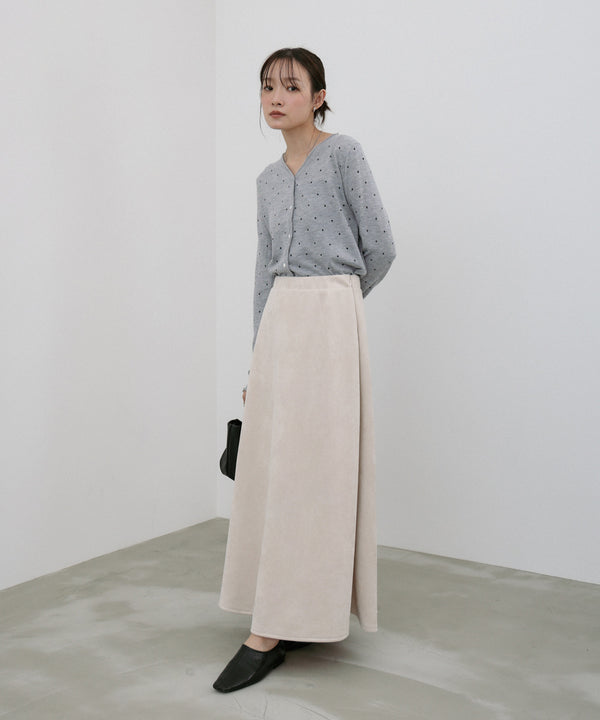 【選べる２タイプ】スウェードロングスカート