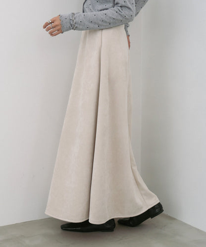 【選べる２タイプ】スウェードロングスカート