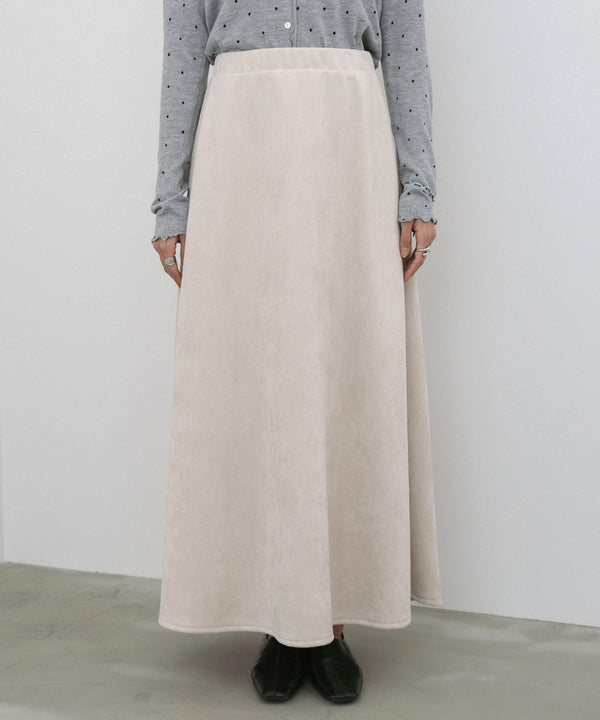 【選べる２タイプ】スウェードロングスカート