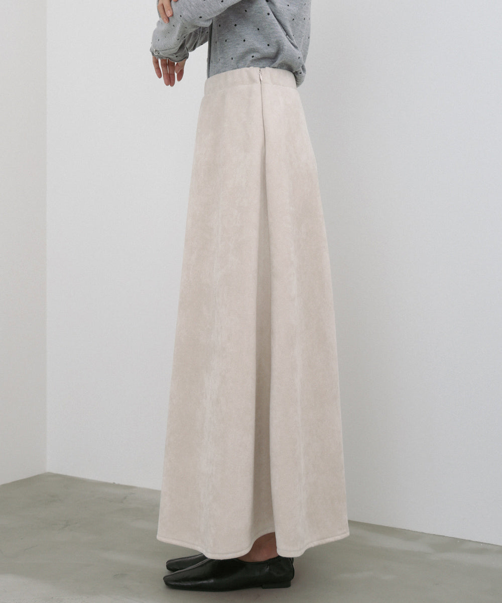 【選べる２タイプ】スウェードロングスカート