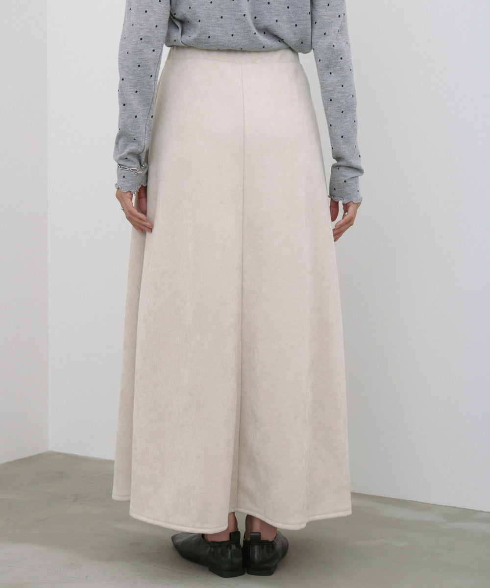 【選べる２タイプ】スウェードロングスカート