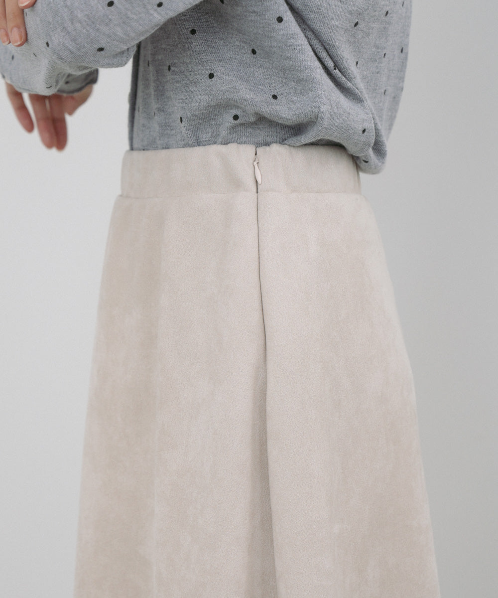 【選べる２タイプ】スウェードロングスカート