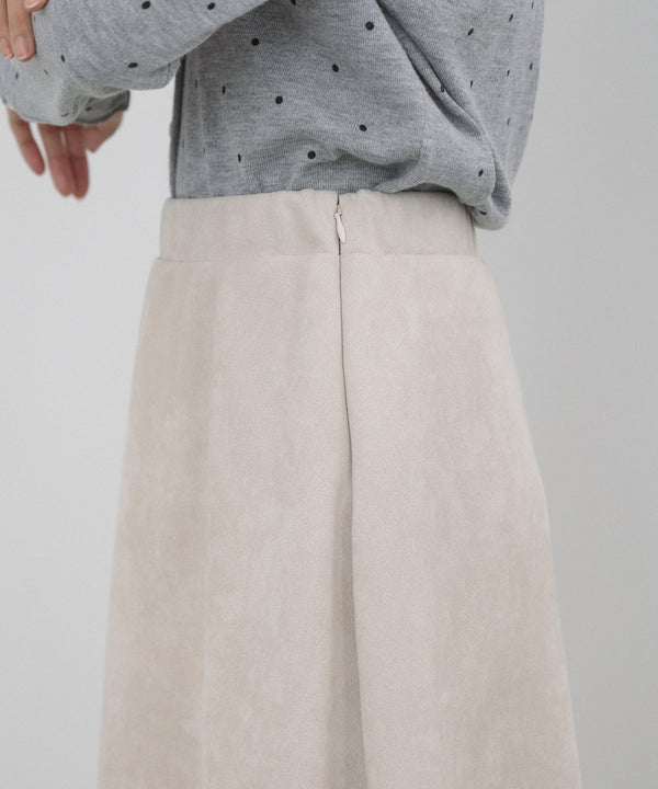 【選べる２タイプ】スウェードロングスカート