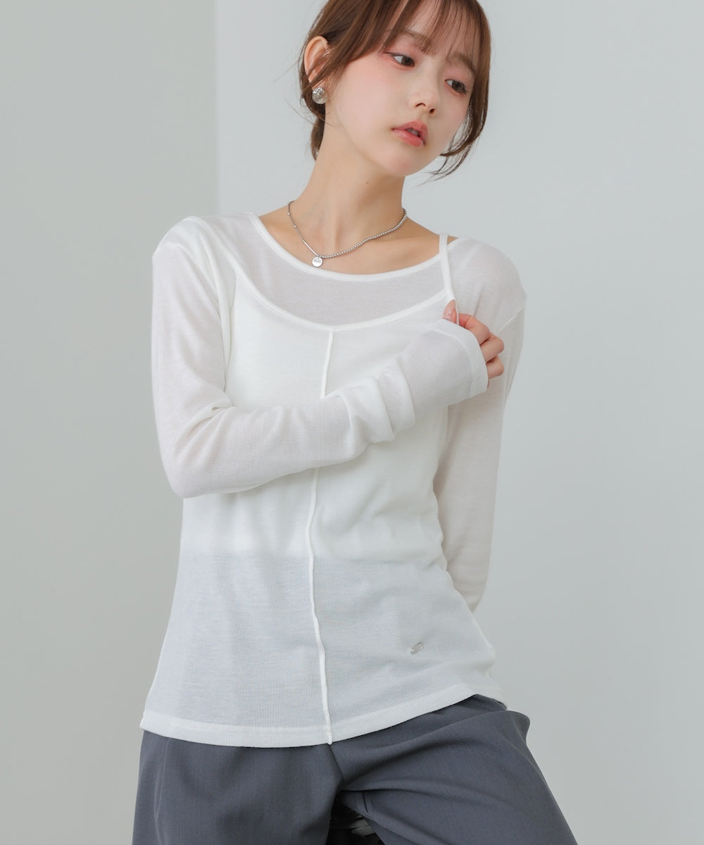 アシメレイヤードカットソー