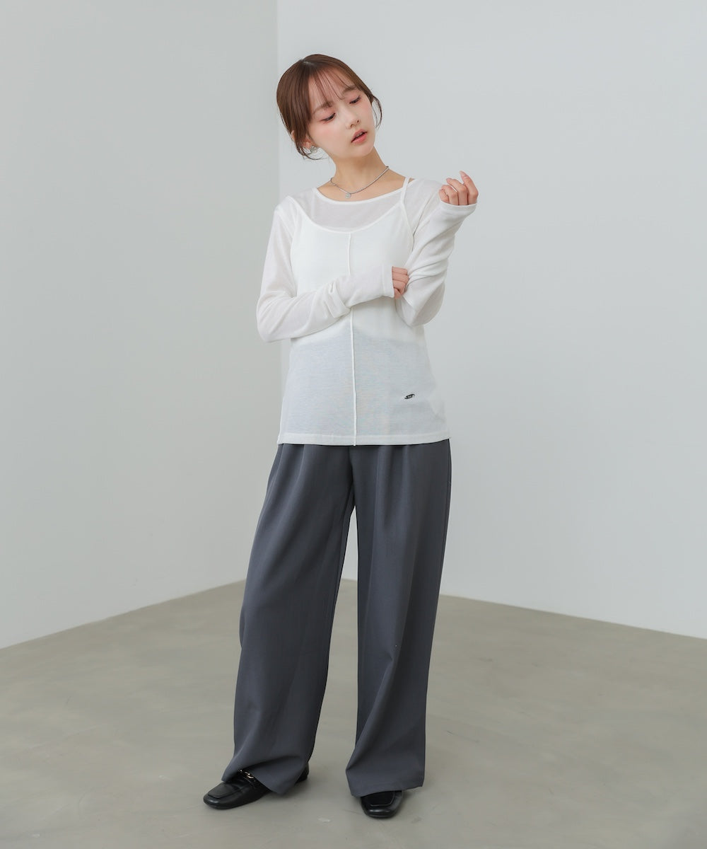 アシメレイヤードカットソー