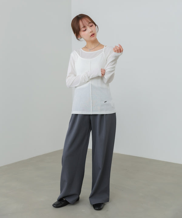 アシメレイヤードカットソー