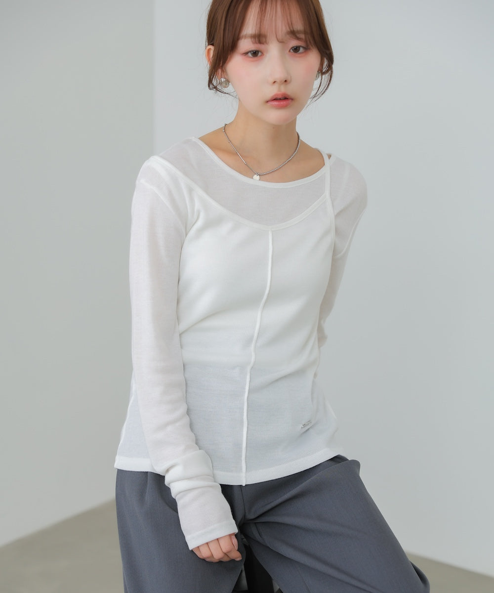 アシメレイヤードカットソー