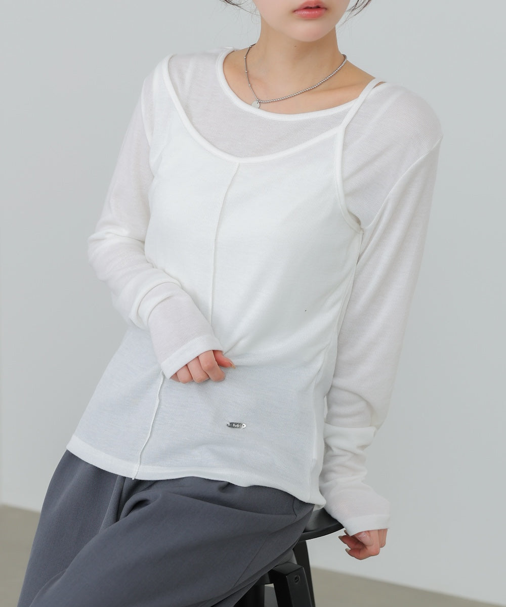 アシメレイヤードカットソー