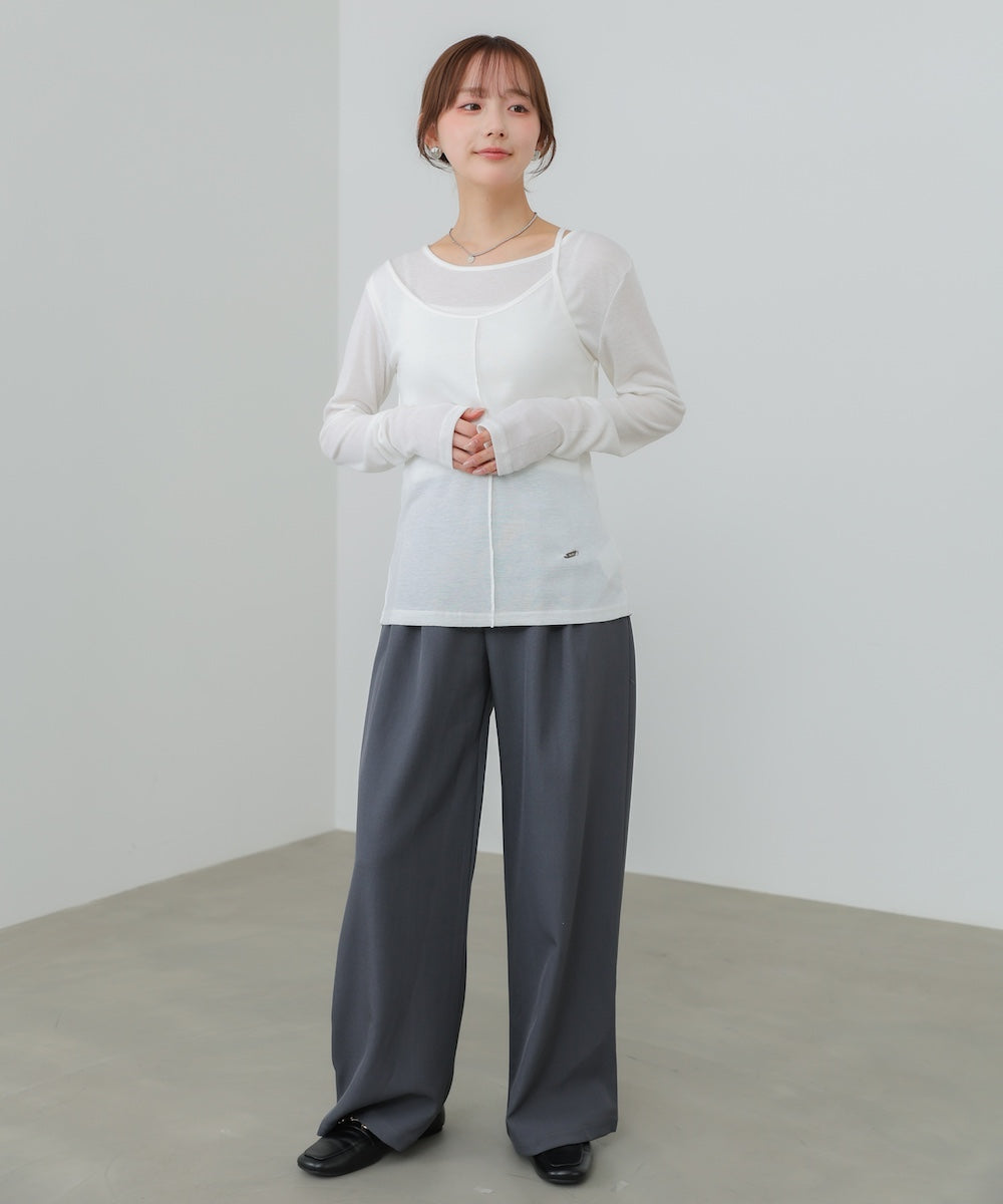 アシメレイヤードカットソー