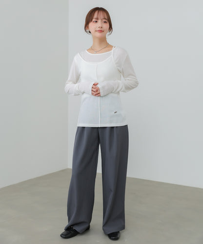 アシメレイヤードカットソー