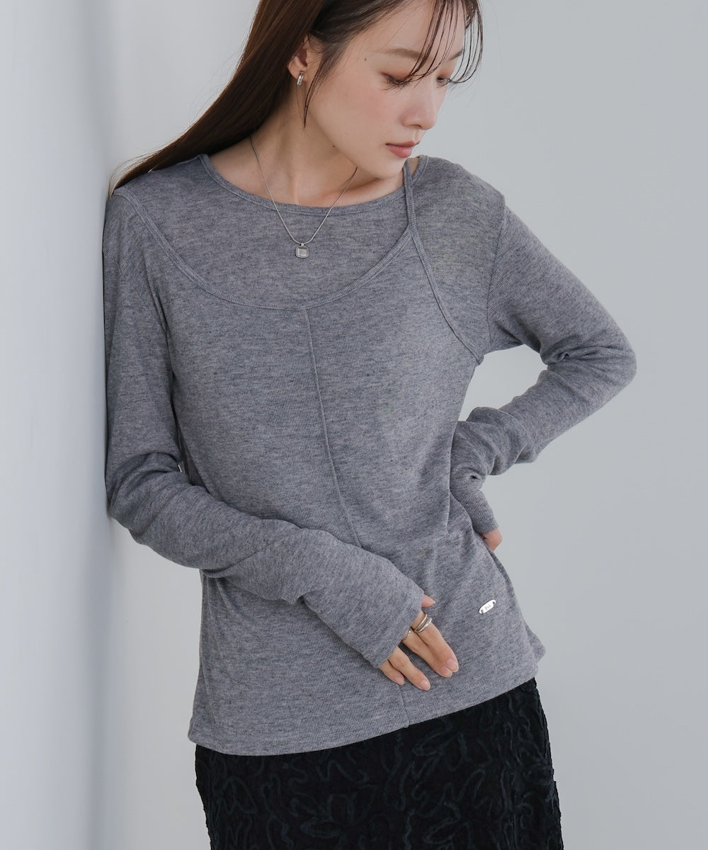 アシメレイヤードカットソー