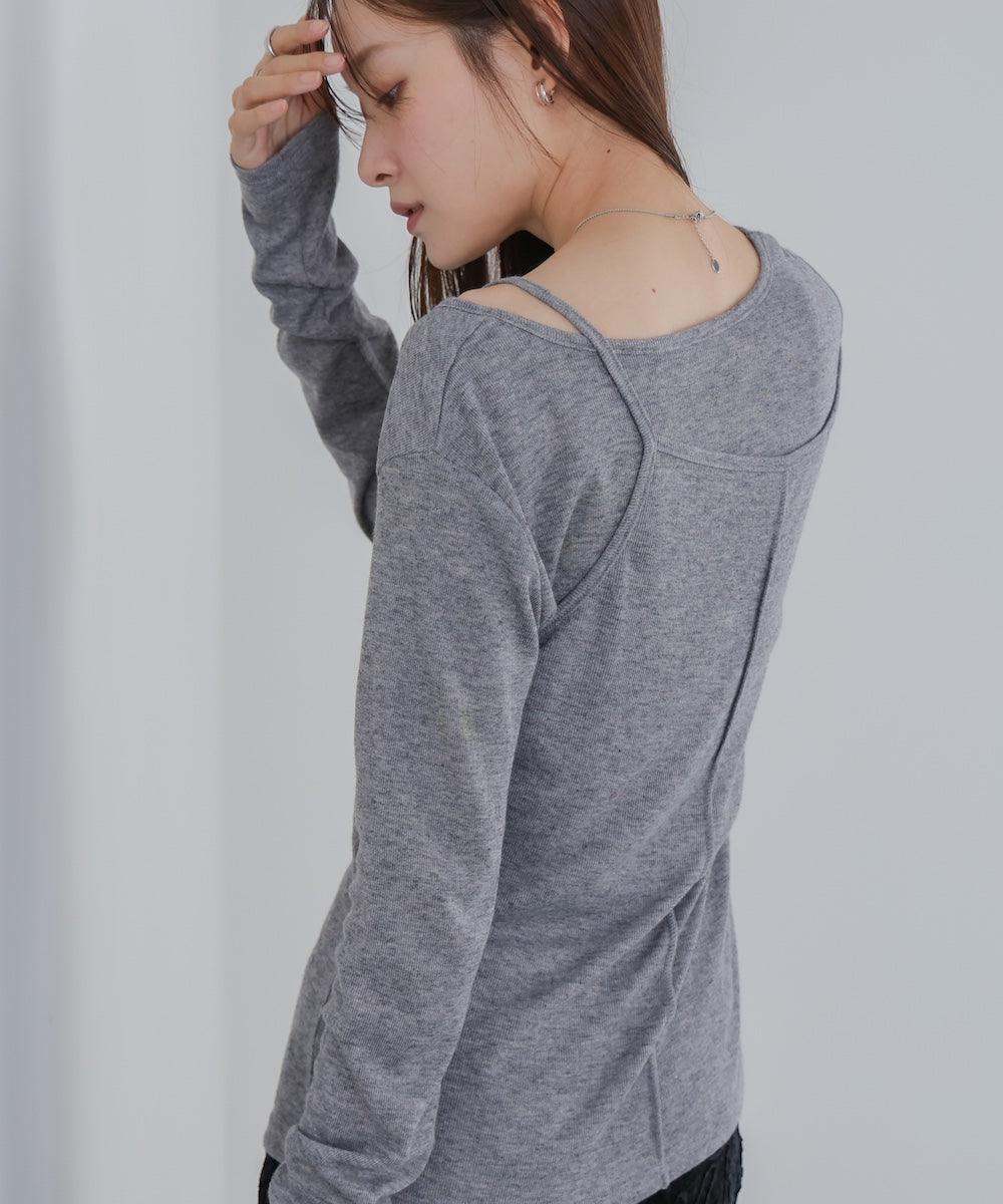 アシメレイヤードカットソー