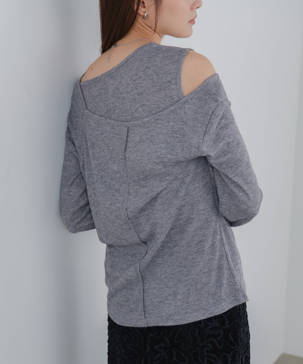 アシメレイヤードカットソー