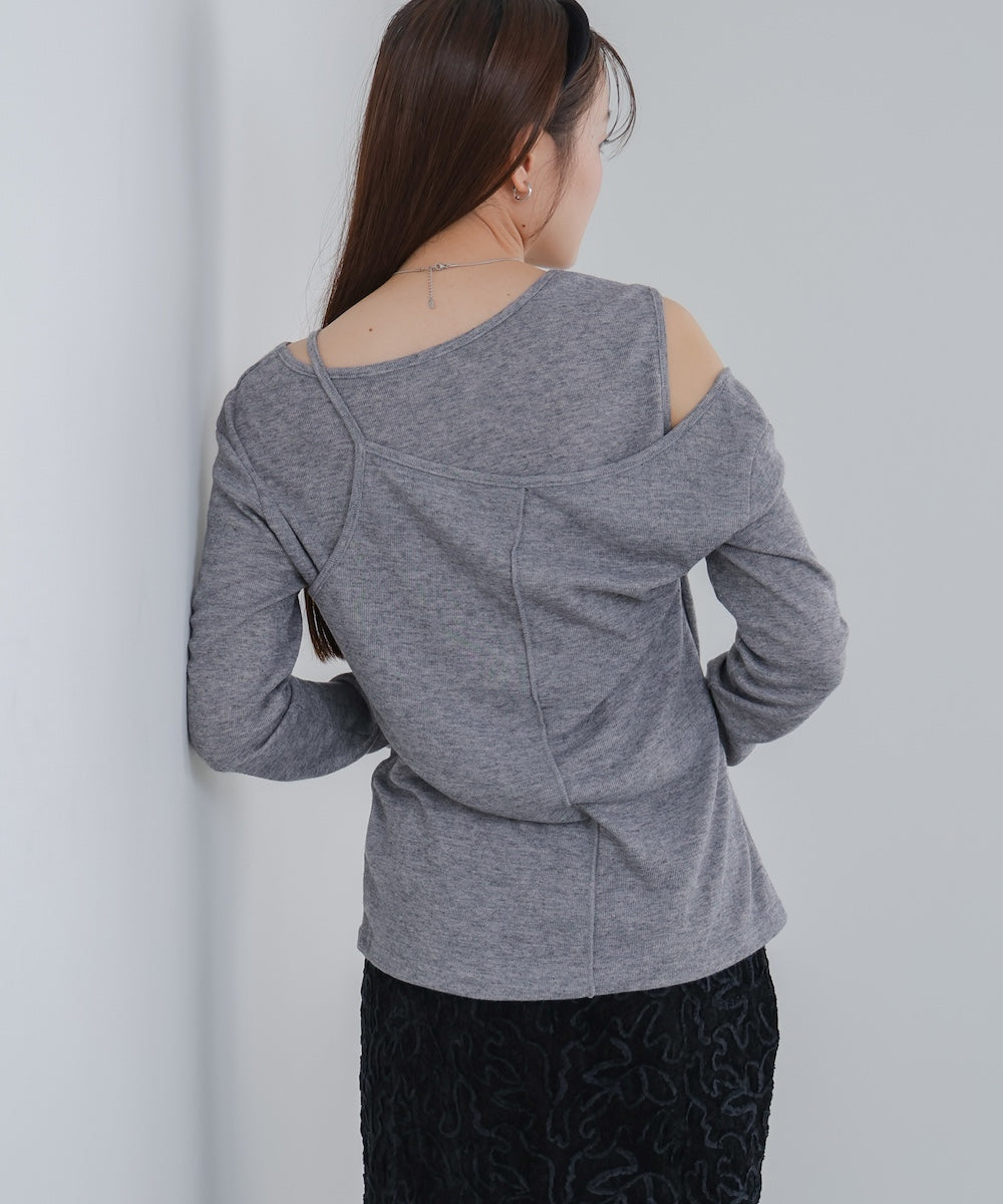 アシメレイヤードカットソー