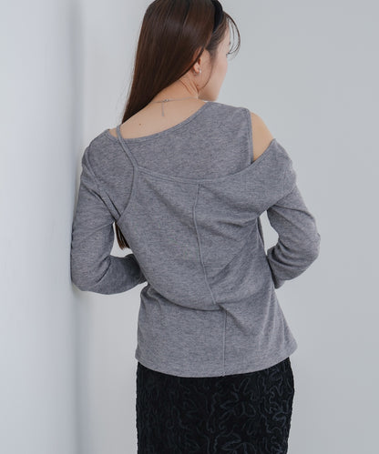 アシメレイヤードカットソー