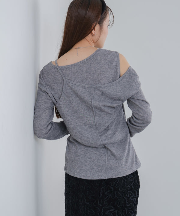 アシメレイヤードカットソー