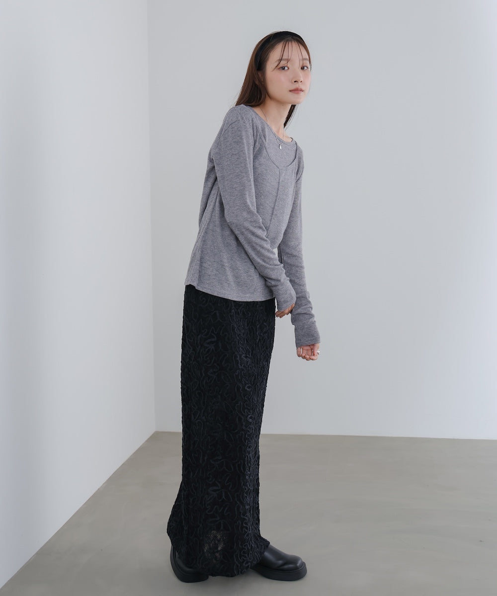 アシメレイヤードカットソー