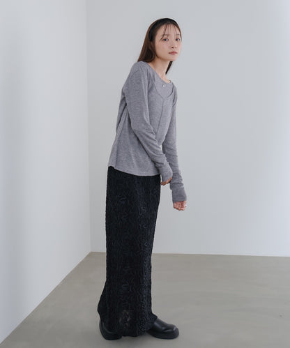 アシメレイヤードカットソー