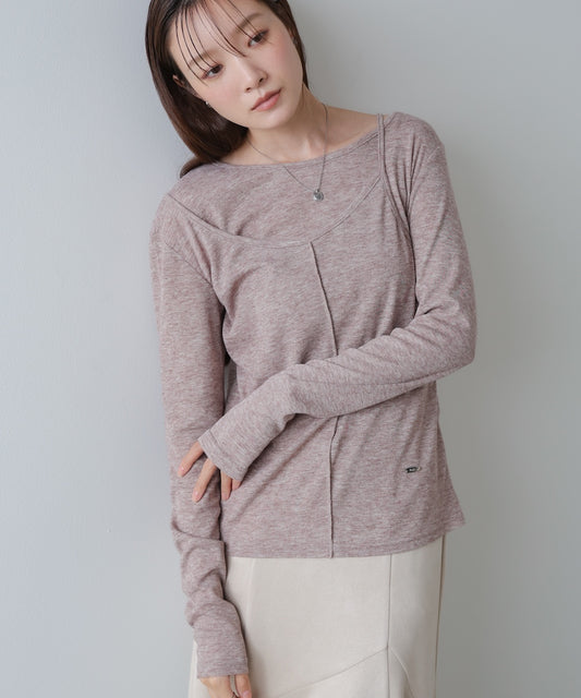 アシメレイヤードカットソー