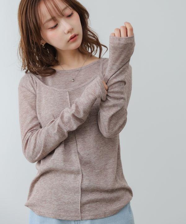 アシメレイヤードカットソー