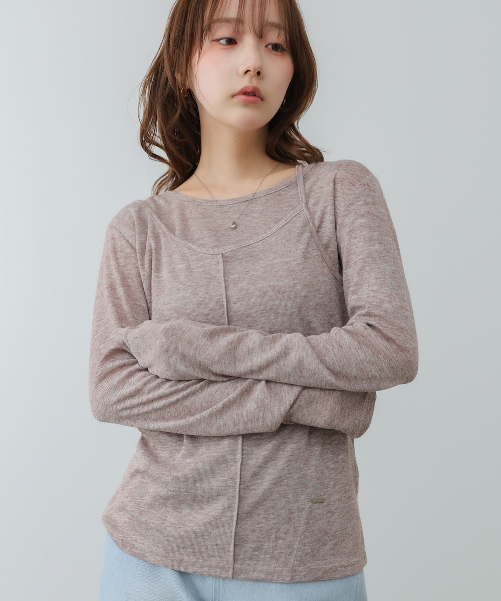 アシメレイヤードカットソー