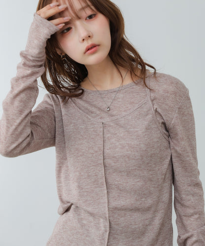 アシメレイヤードカットソー