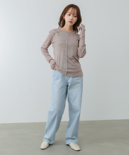 アシメレイヤードカットソー