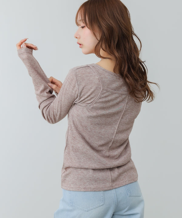 アシメレイヤードカットソー