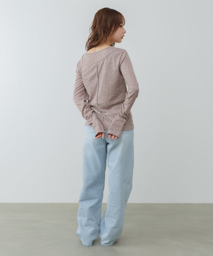 アシメレイヤードカットソー