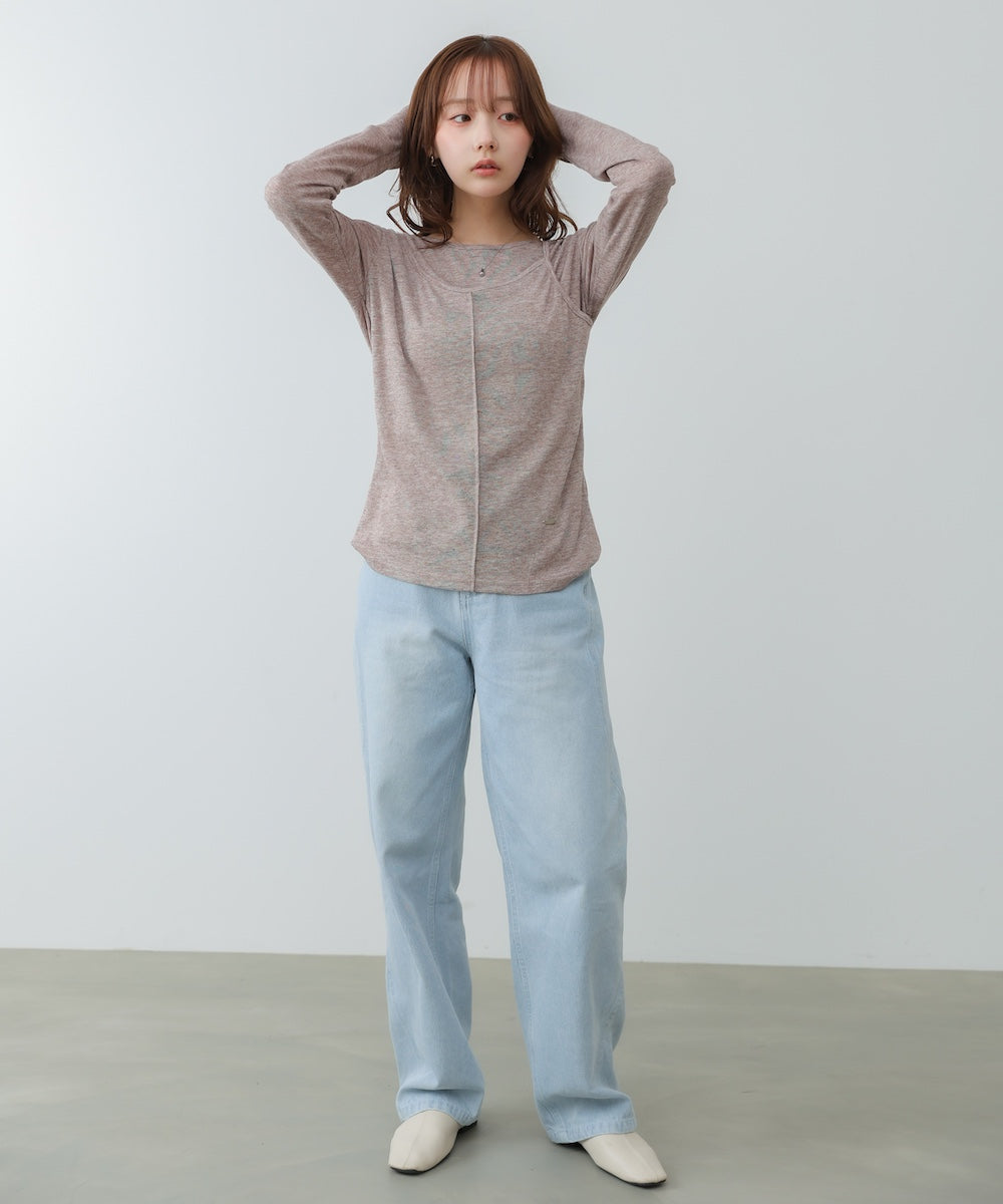 アシメレイヤードカットソー