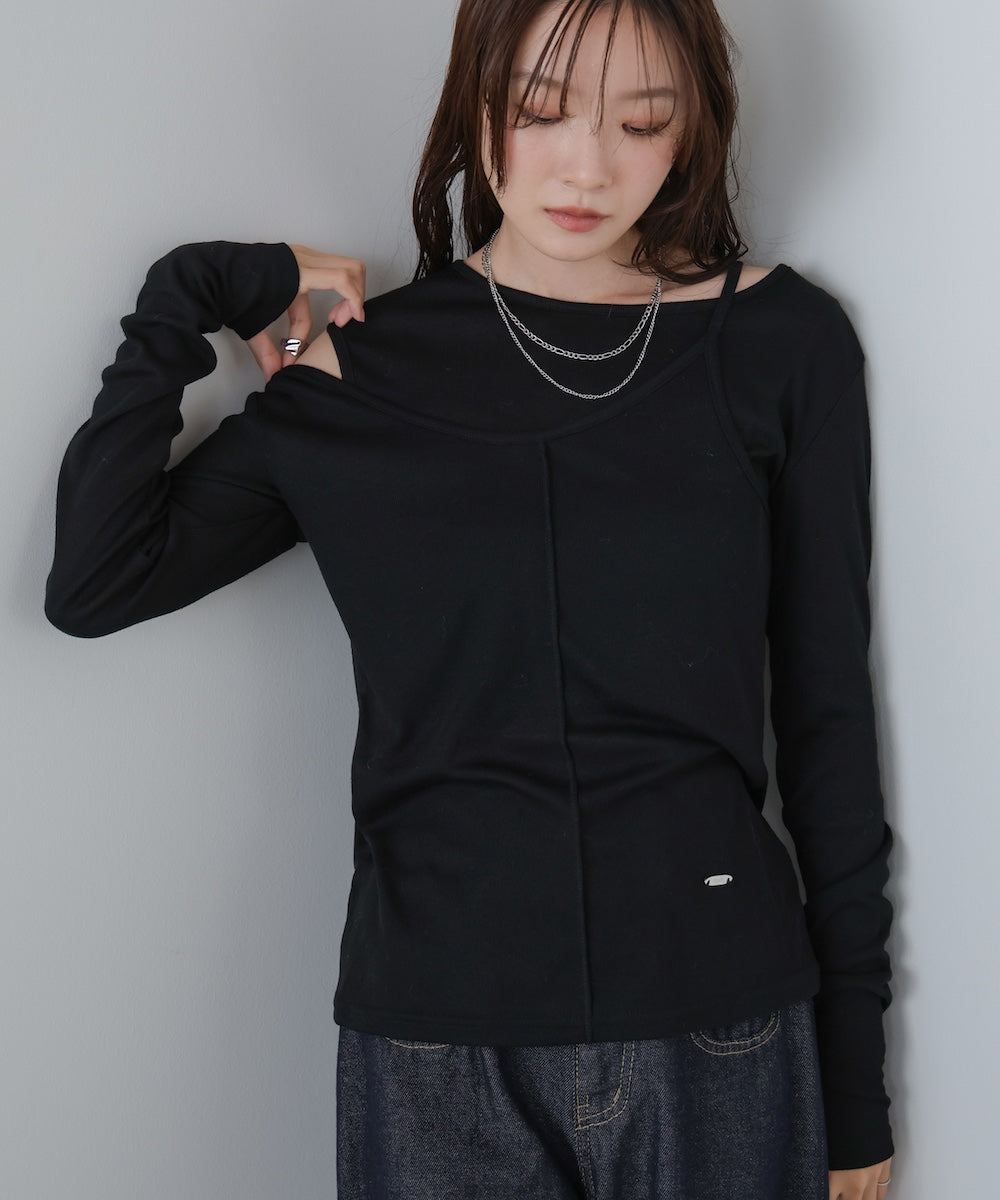 アシメレイヤードカットソー