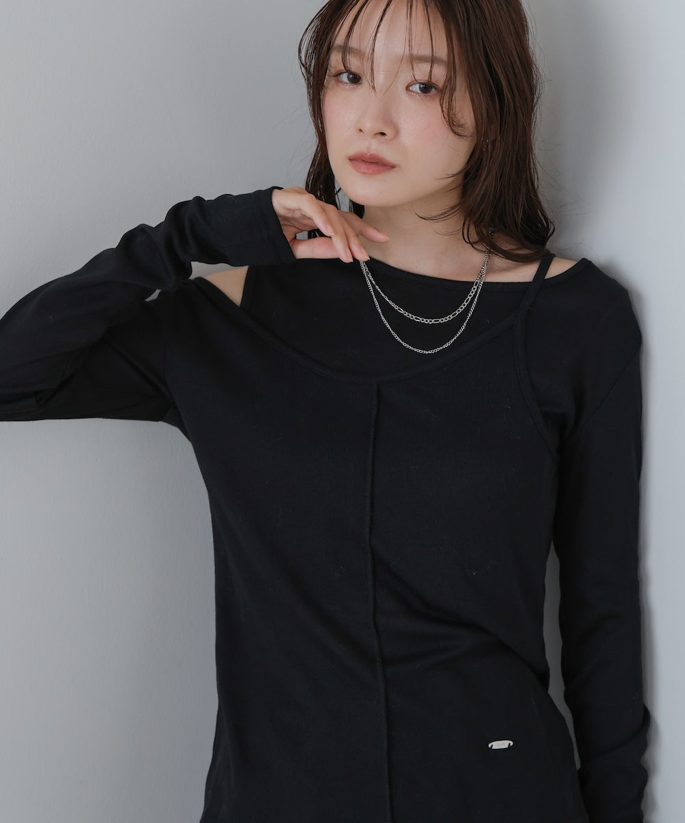 アシメレイヤードカットソー