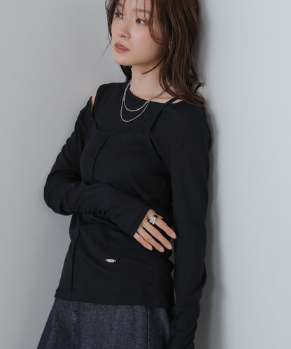 アシメレイヤードカットソー