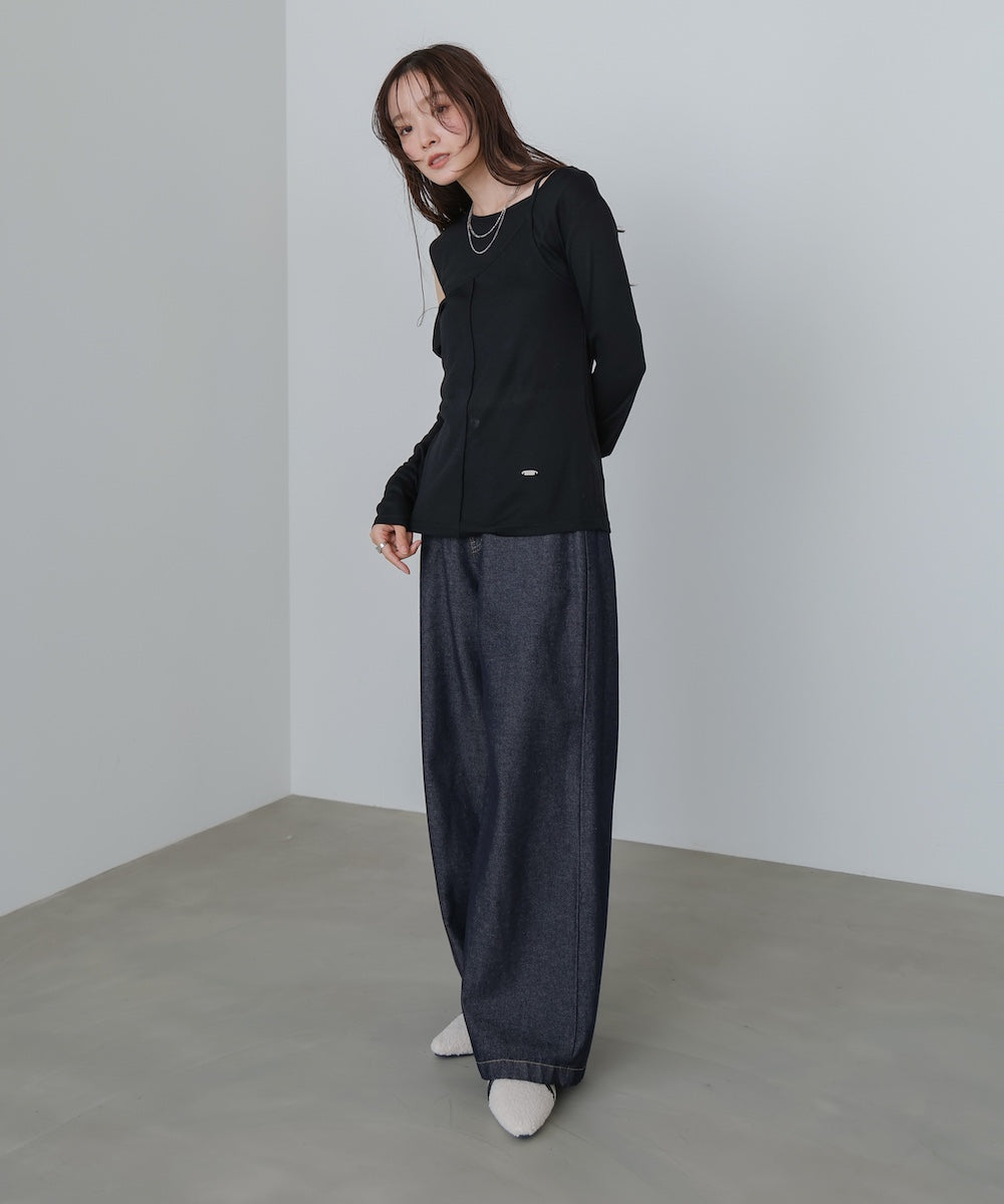 アシメレイヤードカットソー