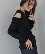 アシメレイヤードカットソー