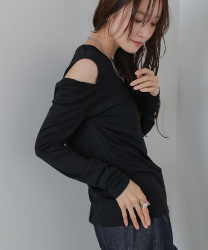 アシメレイヤードカットソー