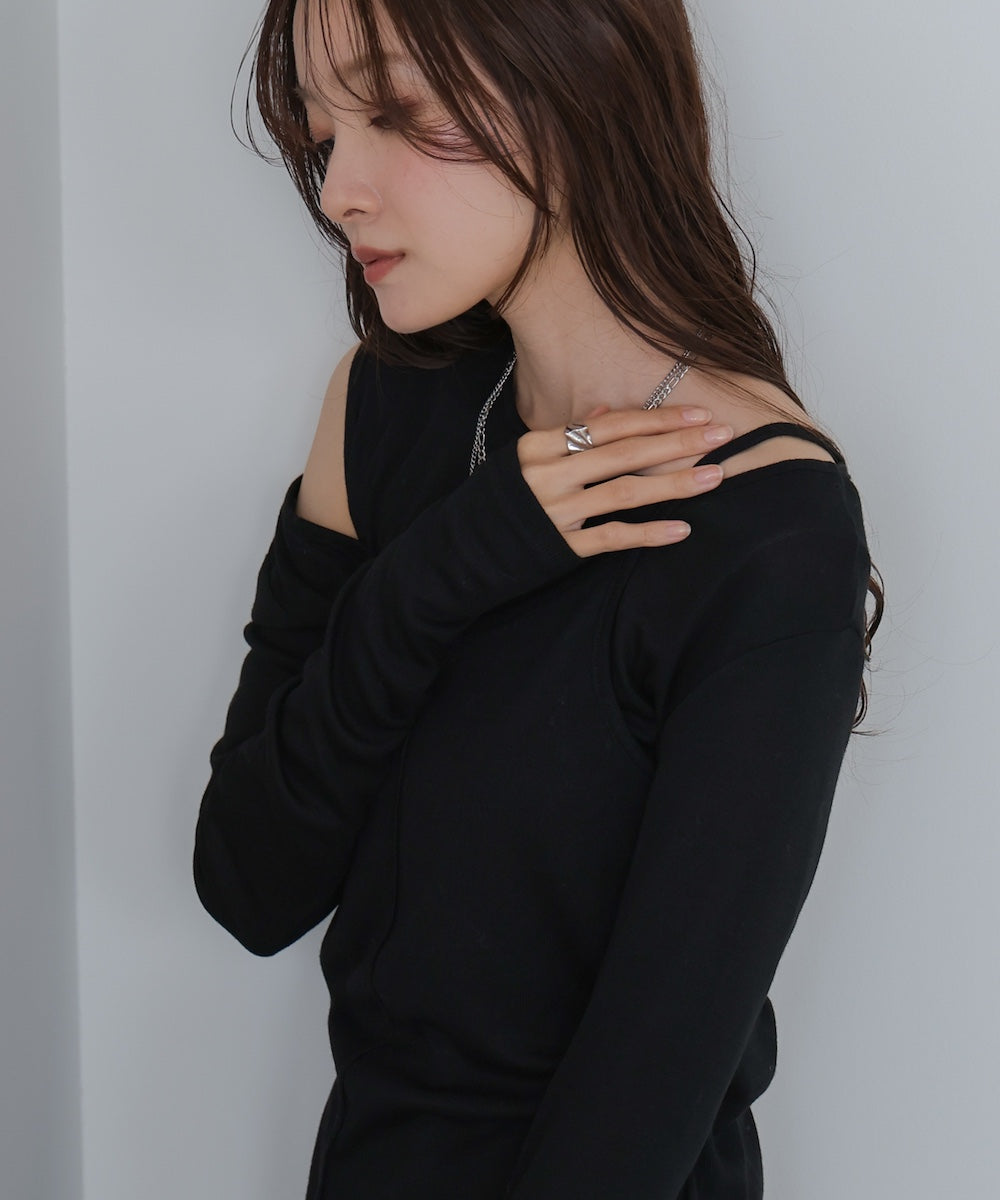 アシメレイヤードカットソー