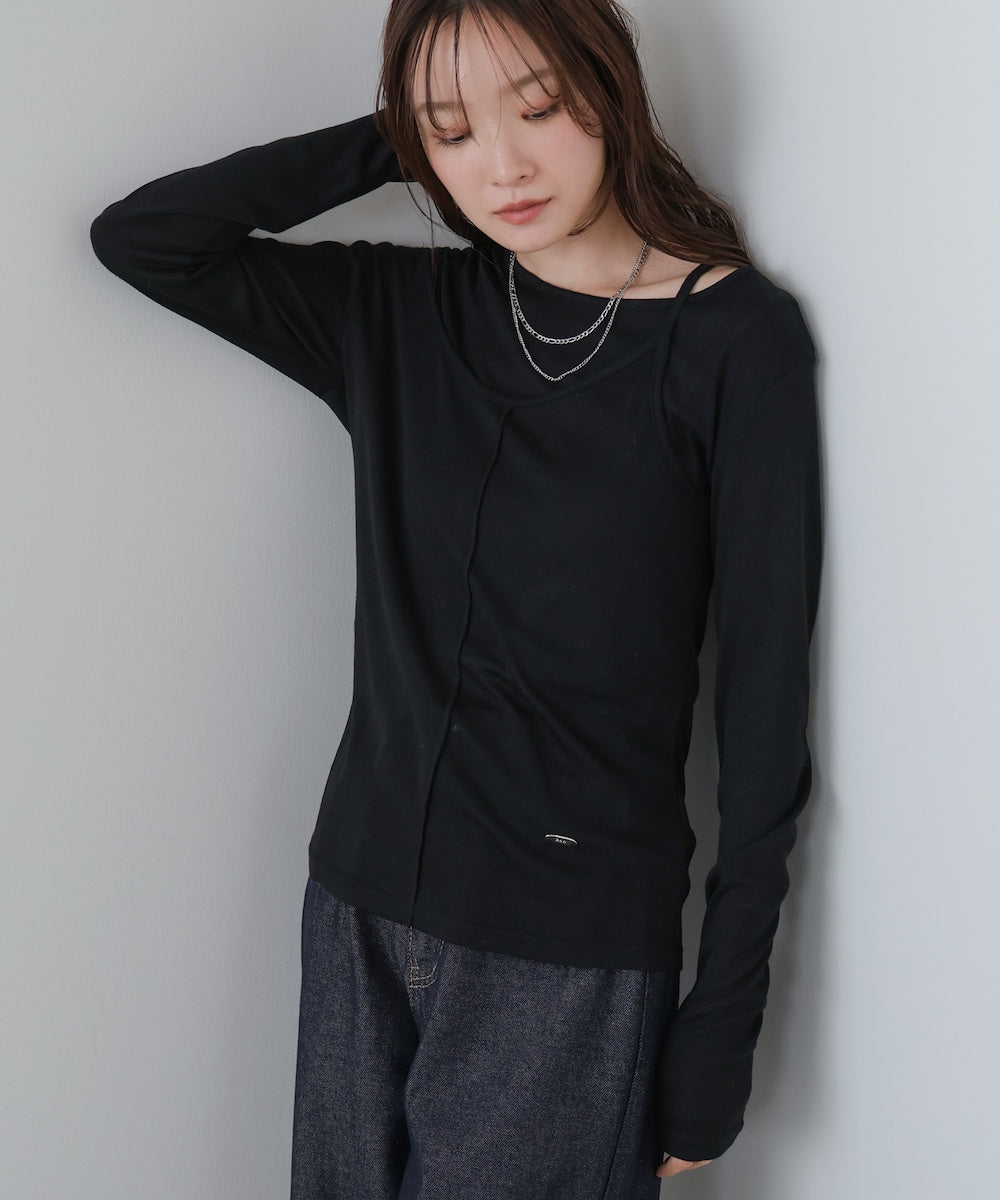 アシメレイヤードカットソー