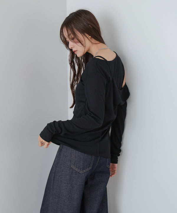 アシメレイヤードカットソー