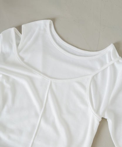 アシメレイヤードカットソー