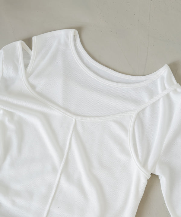 アシメレイヤードカットソー