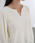 オーガンジー切替スウェットワンピース