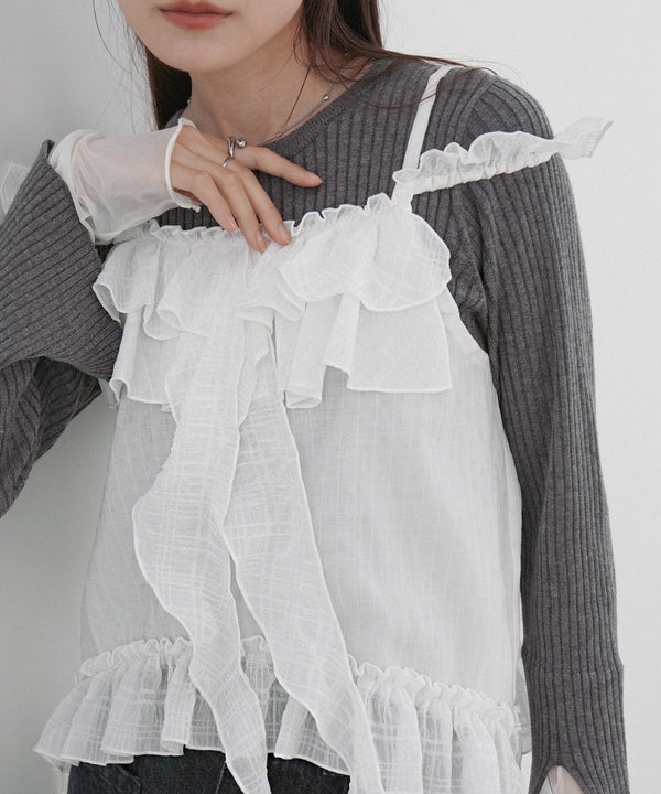 ラッフルフリルキャミソール
