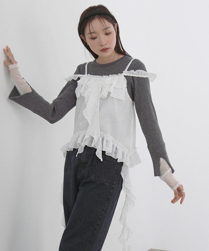 ラッフルフリルキャミソール