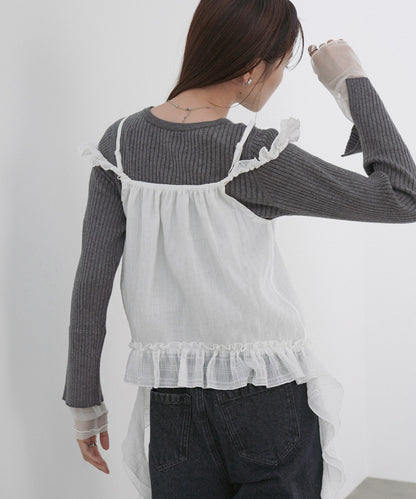 ラッフルフリルキャミソール