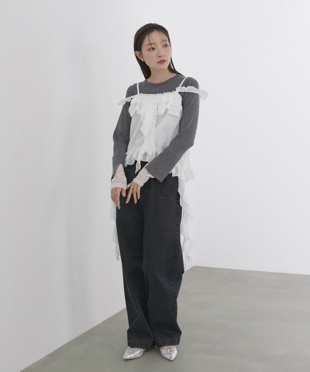 ラッフルフリルキャミソール