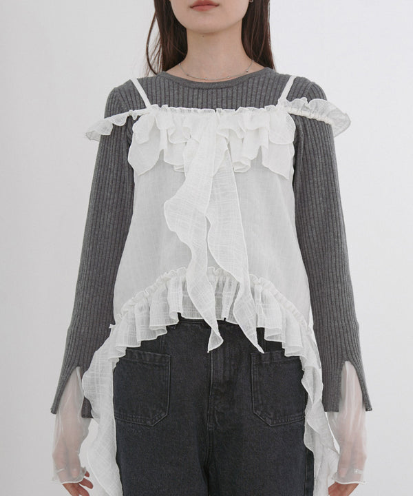 ラッフルフリルキャミソール